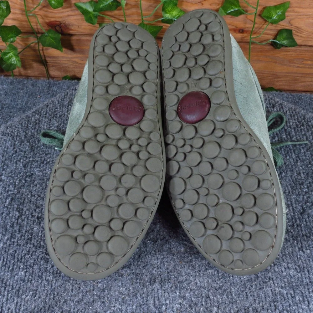 Camper Pelotas Ariel Mens Sneakers Size 41 Walking Shoes Sage Green Suede